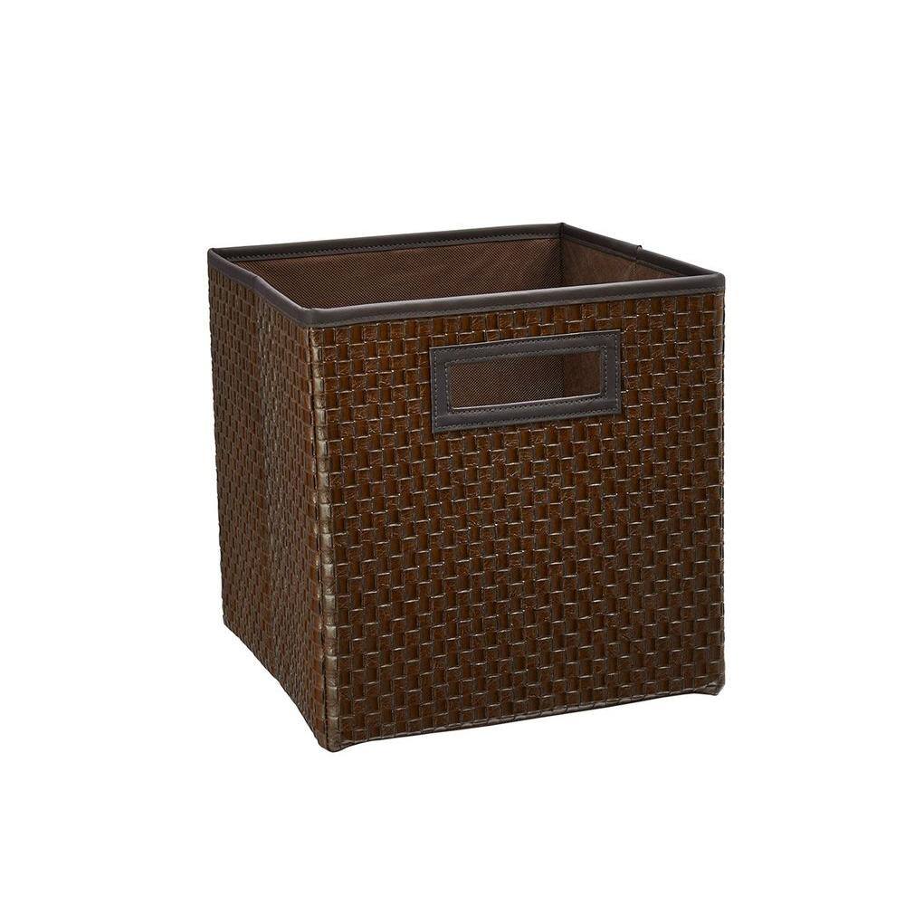 ClosetMaid 11 in. H x 10.5 in. W x 10.5 in. D Brown Fabric Cube Storage Bin 21533