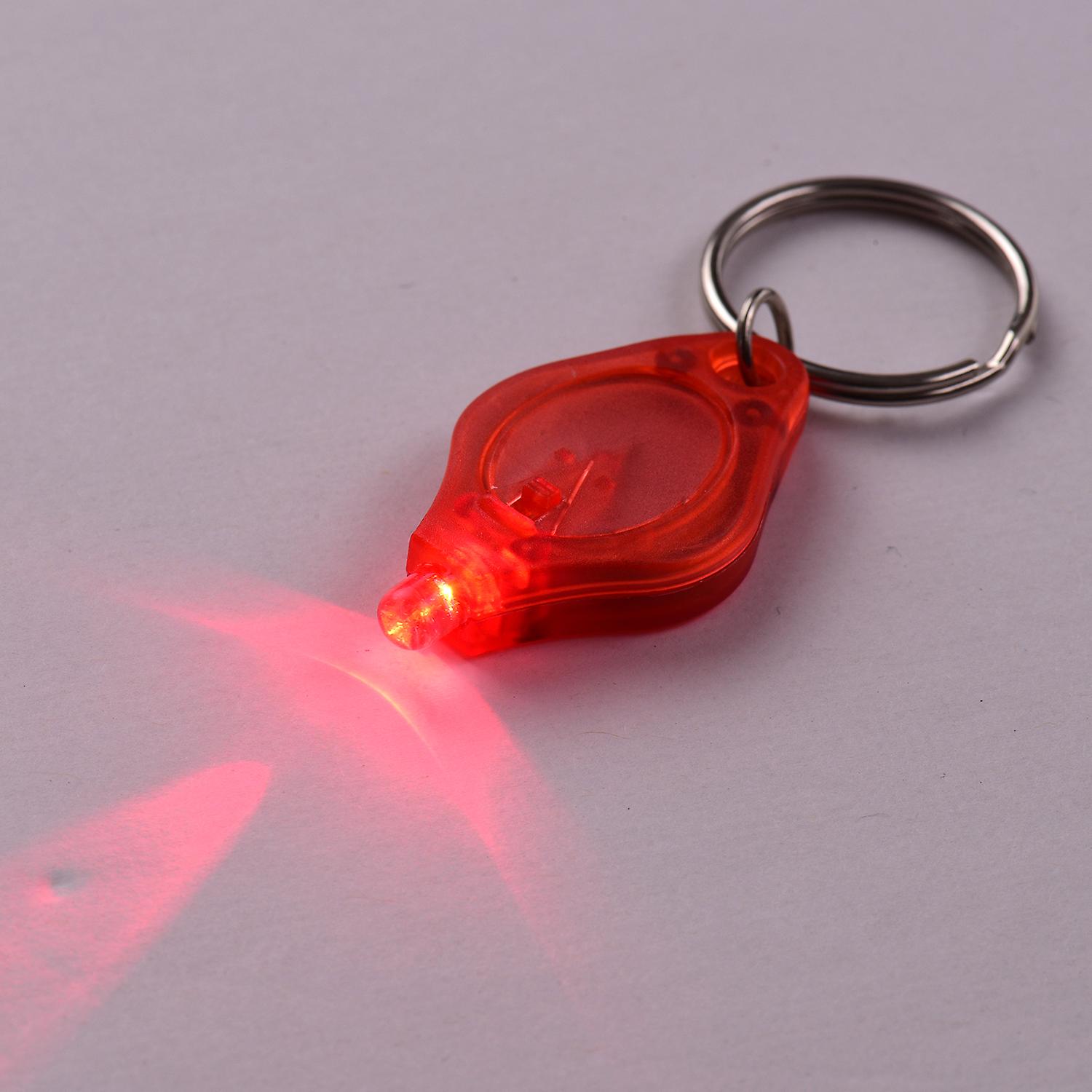 10 Pcs Mini Portable Led Light Flashlight Keychain Ultra Bright Key Ring Emergency Camping Lamp Light Torch Red 10 Pcs