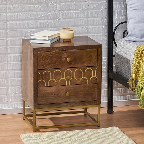 Croydon Contemporary Wooden Night Stand by Christopher Knight Home