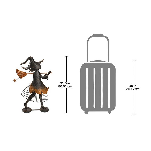 Design Toscano Bewitched Blaise Metal Silhouette Witch Statue