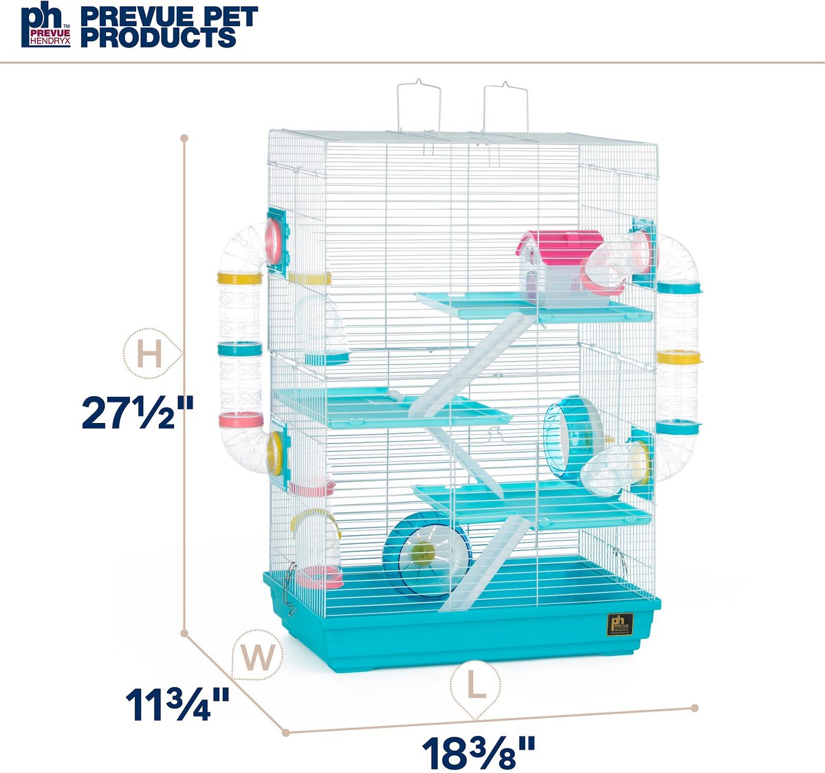 Prevue Pet Products Playhouse Small Pet Habitat， Multicolor