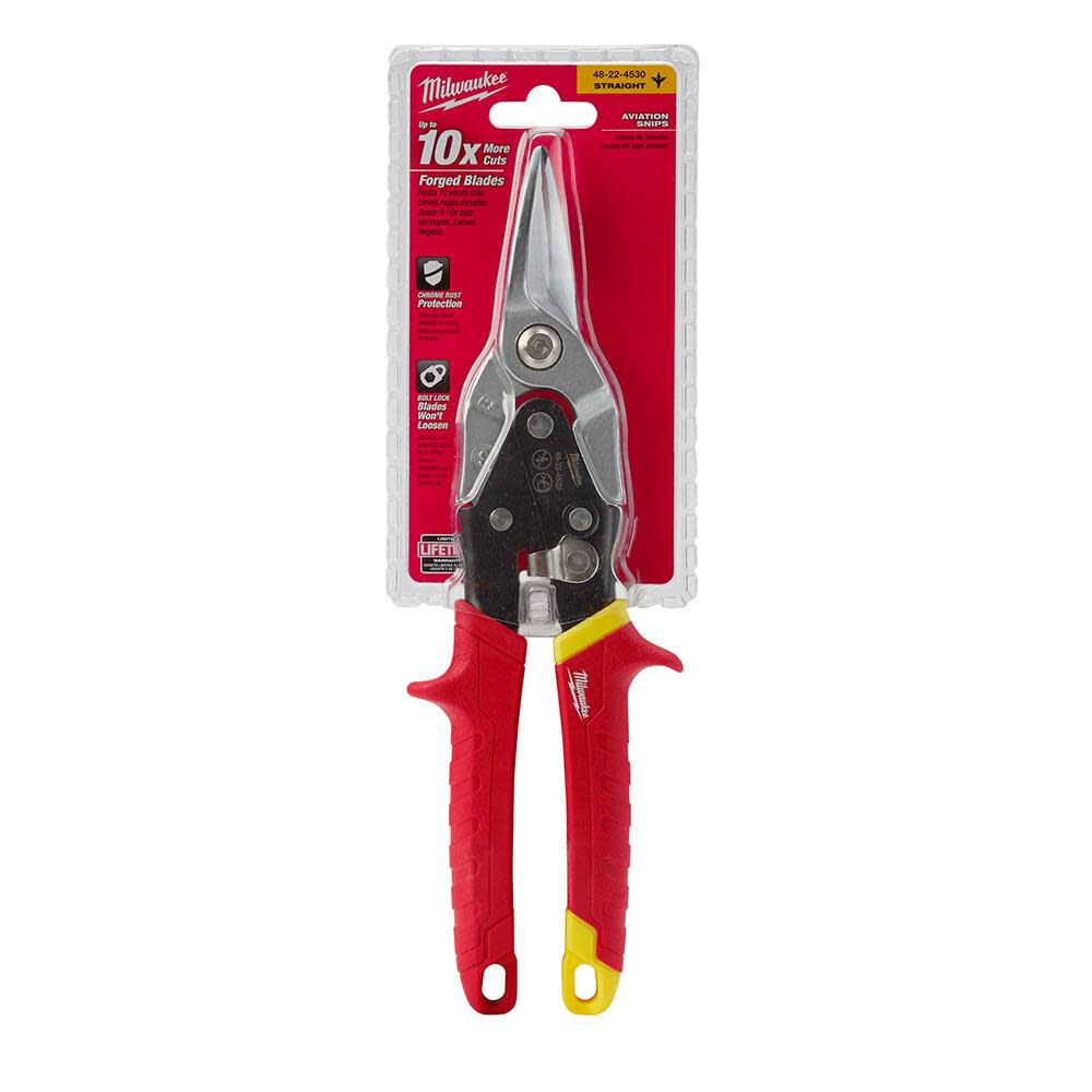 Milwaukee Straight Cutting Aviation Snips 48-22-4530 from Milwaukee