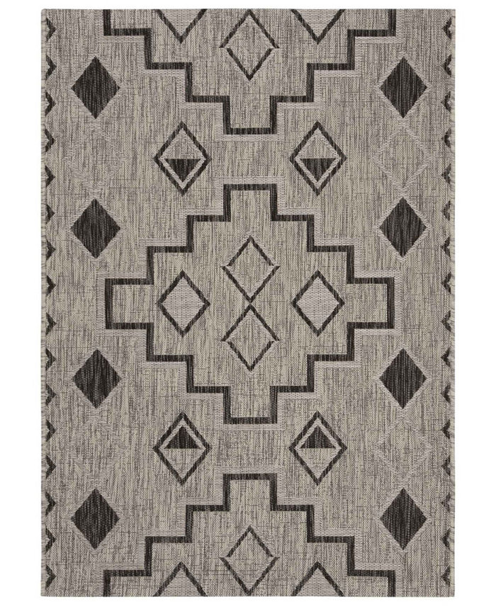 Safavieh Courtyard CY8533 Gray and Black 4' x 5'7 Outdoor Area Rug