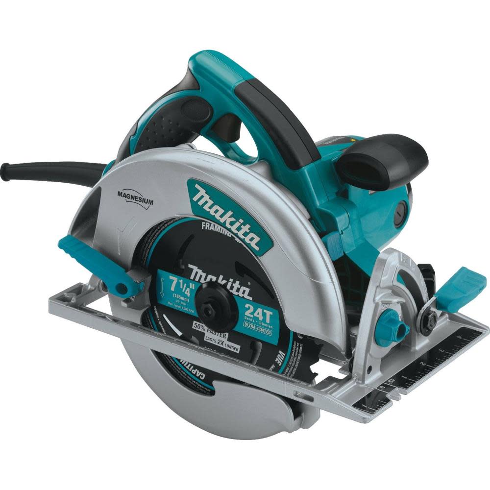 7-1/4 In. Magnesium Circular Saw with L.E.D. Lights; Electric Brake.