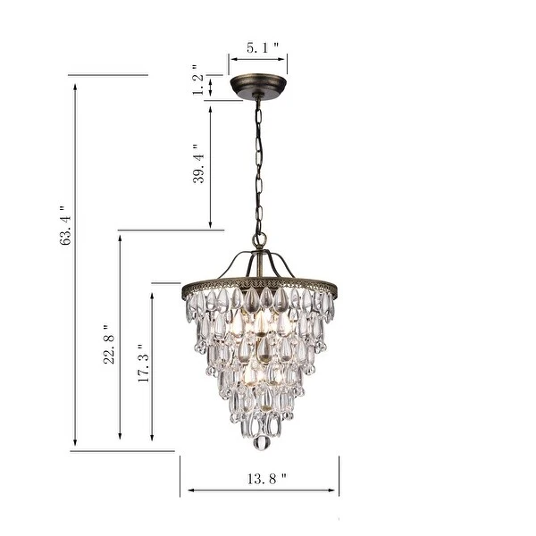 Maia 4-Light Crystal Chandelier