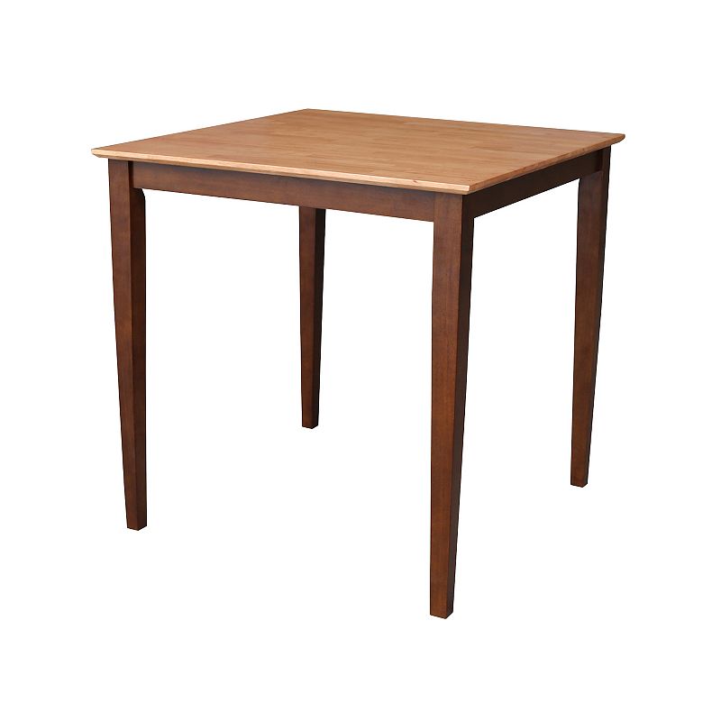 International Concepts Cinnamon Espresso Table and Emily Counter Stool 3-piece Set