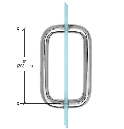 CRL 8 Back to Back Solid Brass 1 Diameter Pull H...