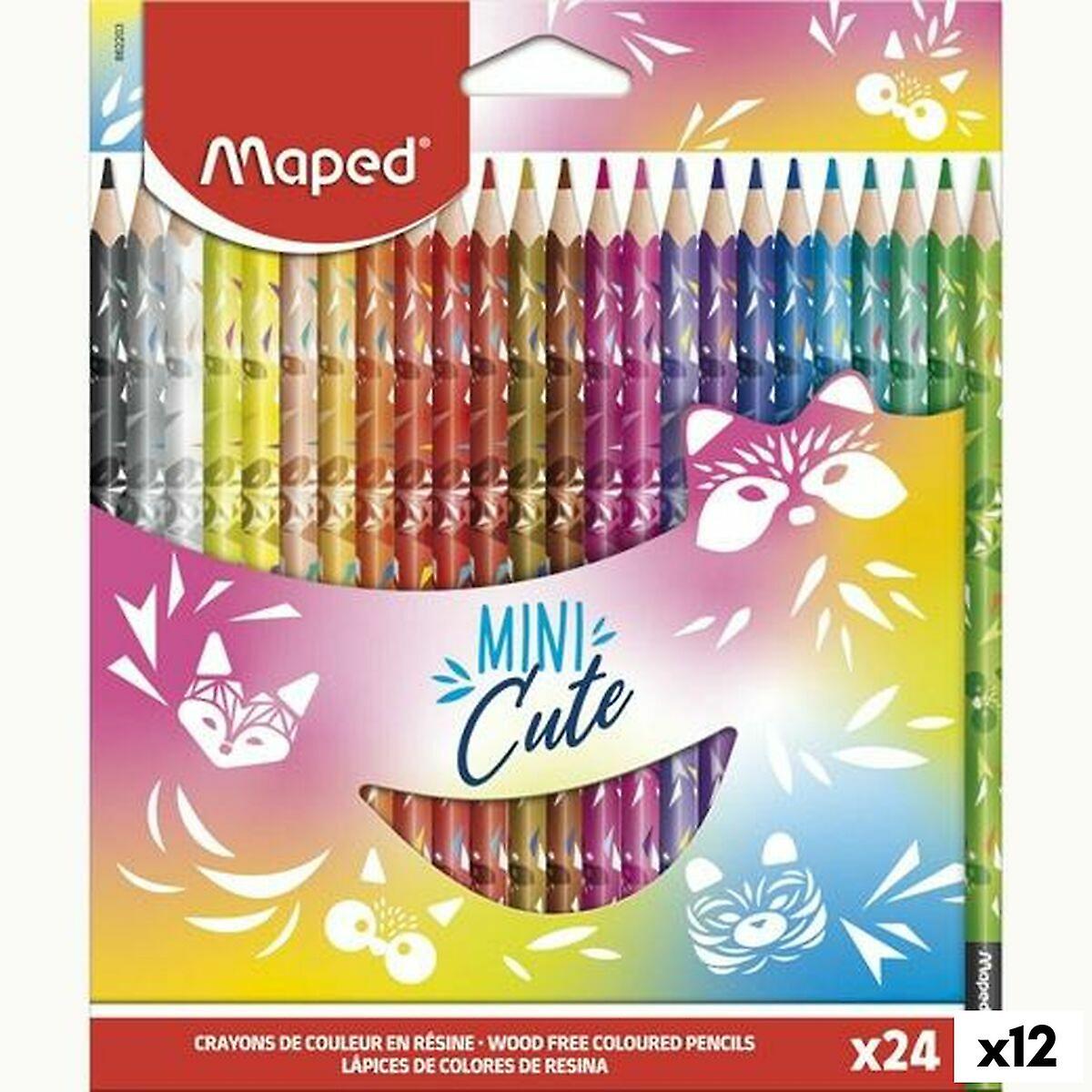 Crayons de couleur Maped Mini Cute Multicouleur 24 Pièces (12 Unités)