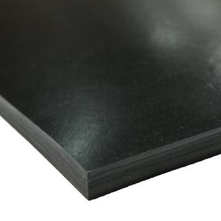 Rubber-Cal EPDM Rubber Sheet - 12 in. T x 24 in. W x 12 in. L - Black - 60A Durometer (2 sq. ft.) 31-016-500-012-024