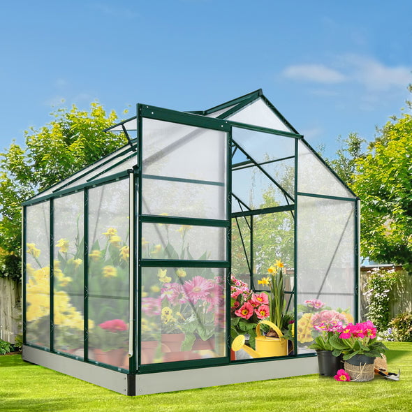 EAGLE PEAK 6 Ft. W x 6 Ft. D x 7 Ft. H Outdoor Walk-in Hobby Greenhouse