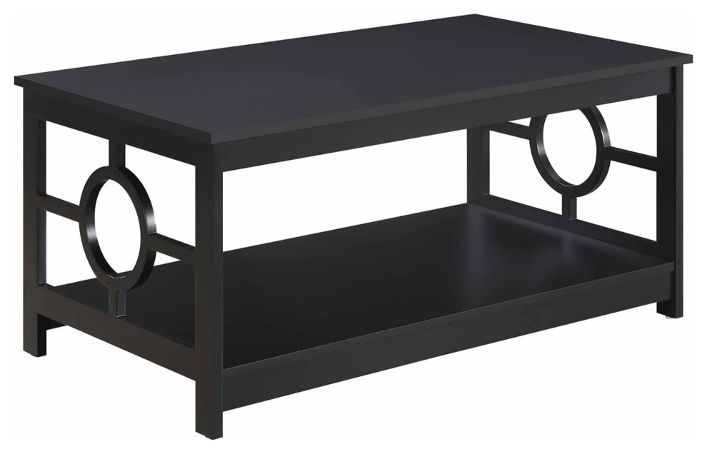 Ring Coffee Table With Shelf   Transitional   Coffee Tables   by VirVentures  Houzz