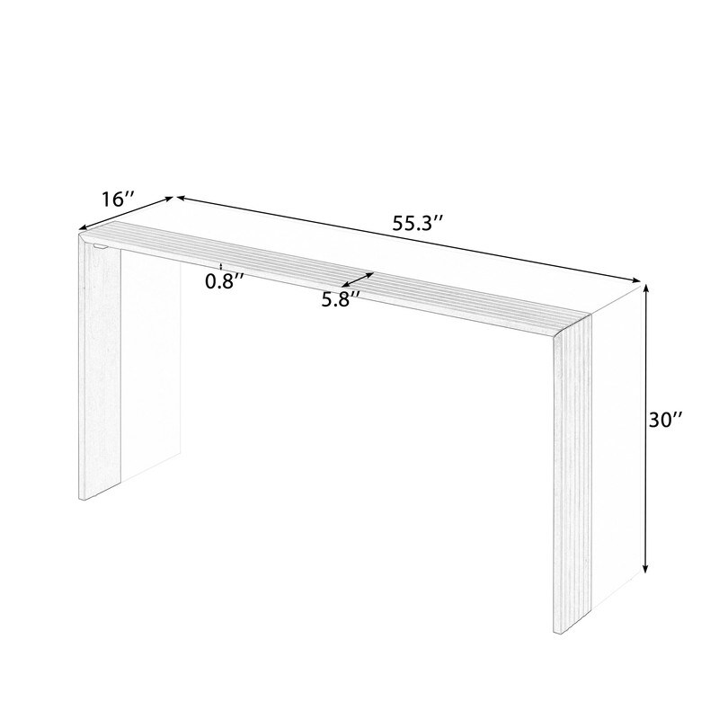 Modern Console Table  Color blocked Sofa Table  Narrow Entryway Table for Hallway  Behind The Couch  Living Room  Foyer