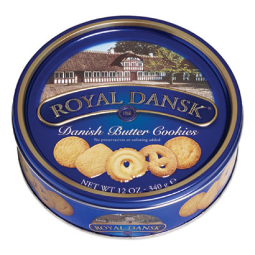 Royal Dansk Cookies， Danish Butter， 12 oz Tin (53005)