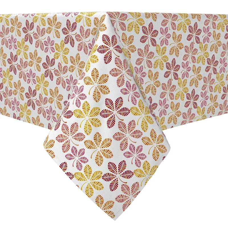 Rectangular Tablecloth， 100% Cotton， 60x104， Colorful Chestnut Leaves