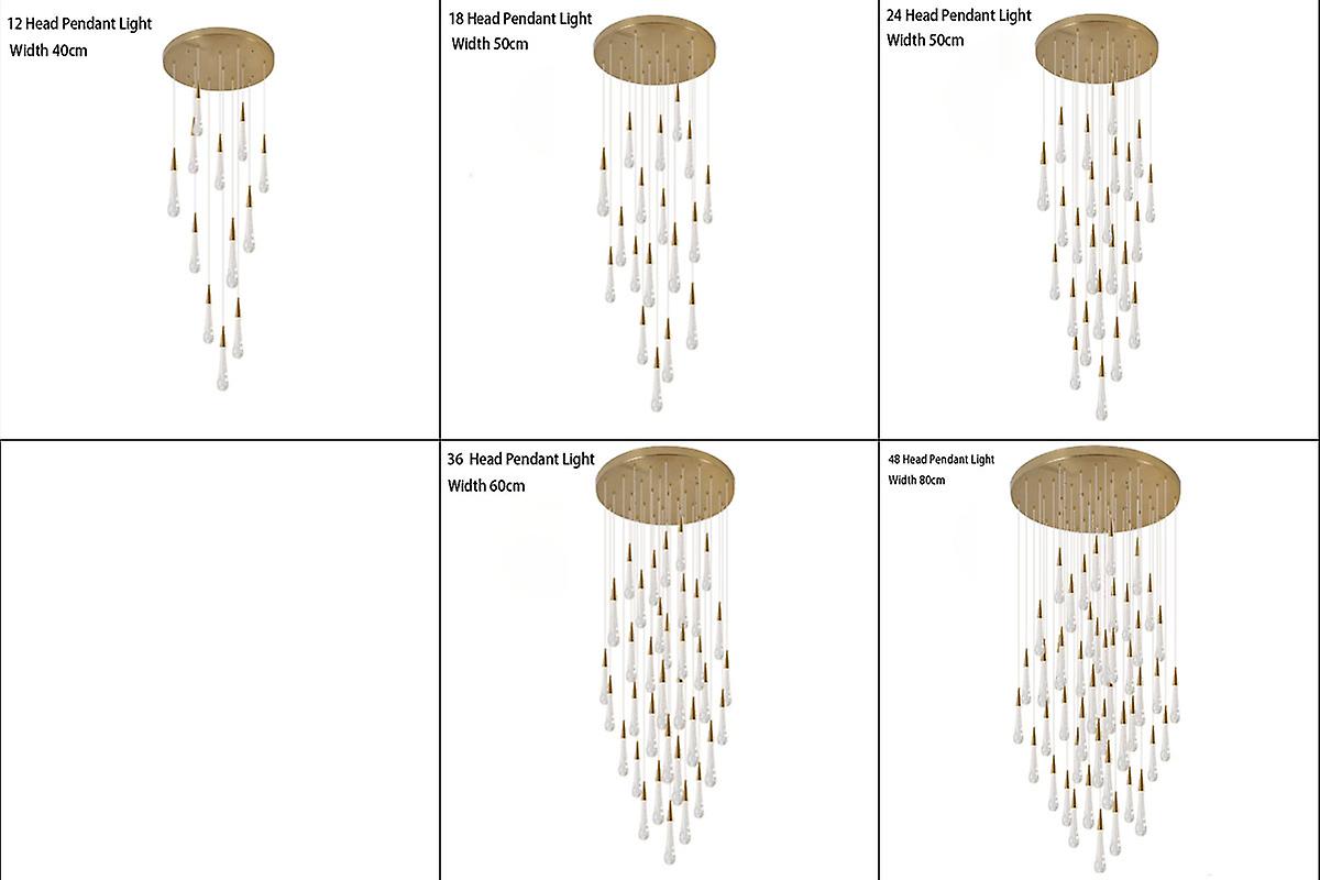 Phube Water Drops Stair Foyer Large Pendant Lighting