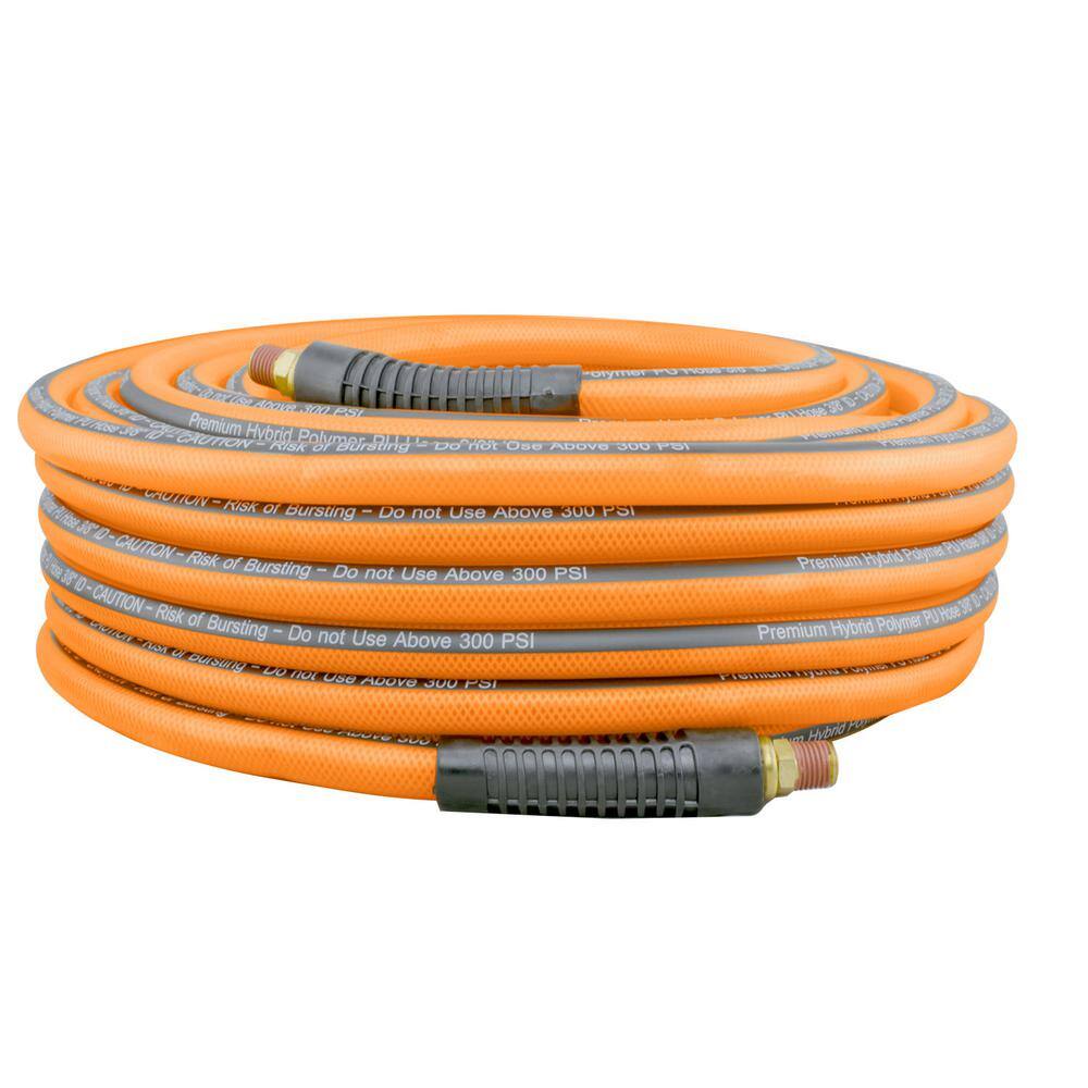 Freeman 38 in. x 65 ft. PU Hybrid High Flow Air Hose Kit with 6 Brass Fittings PHF3865WF