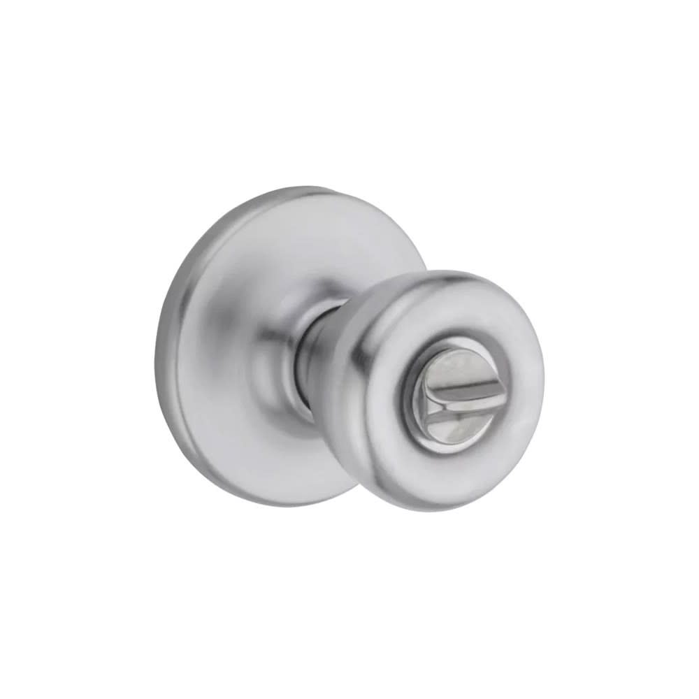 Satin Chrome Bed/Bath Tylo Privacy Door Knob Set ;