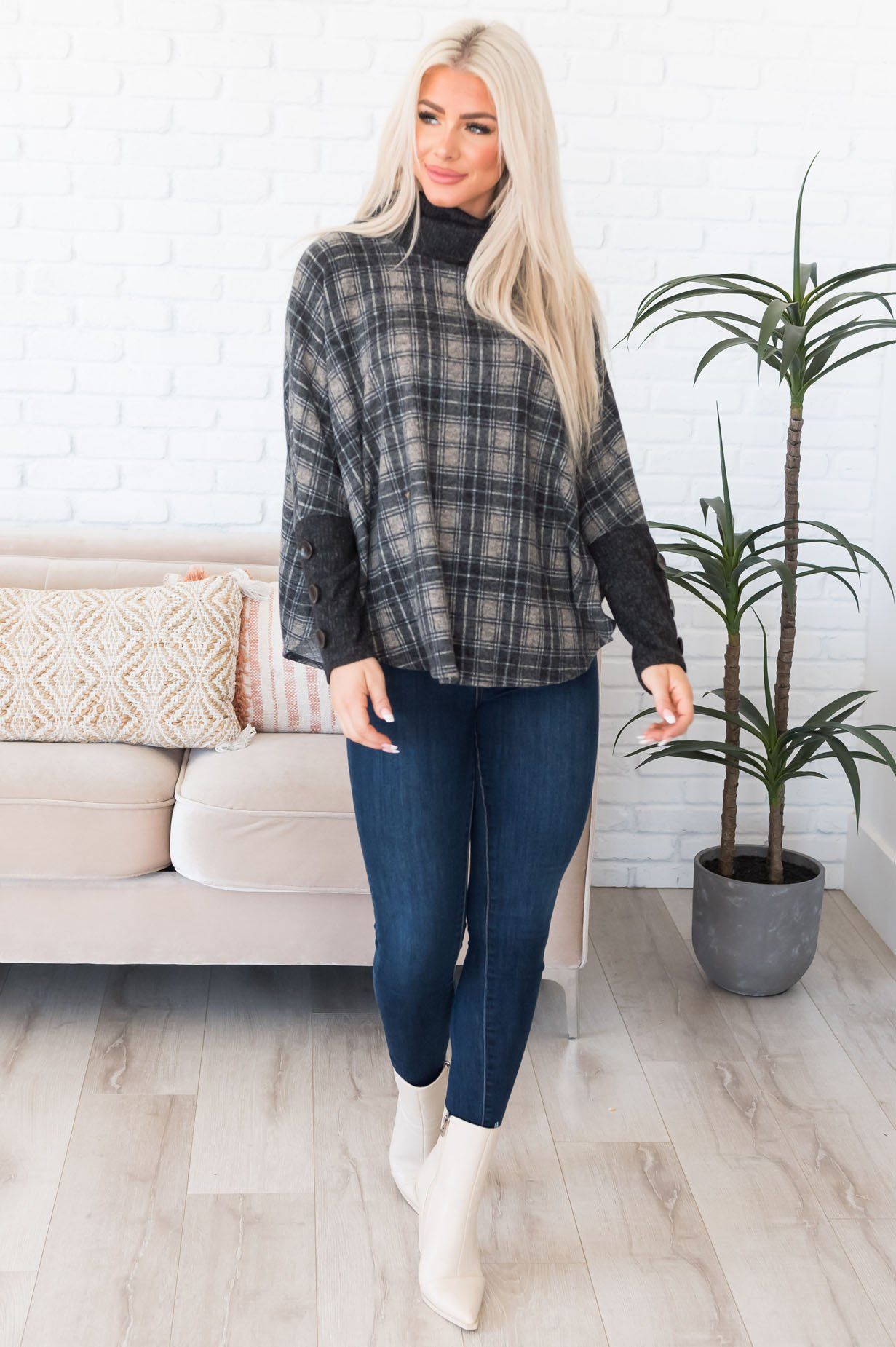 Simple is Beautiful Modest Poncho Sweater