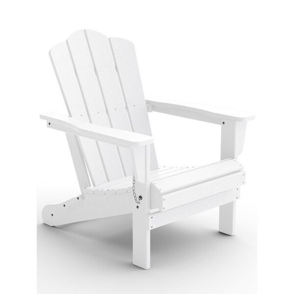 Classic Plastic Folding Outdoor Adirondack Chair Set Of 2