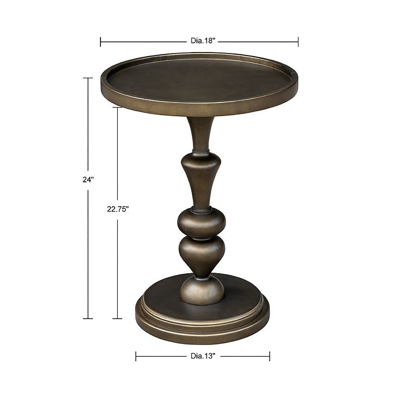 Madison Park Heidi Round Pedestal End Table