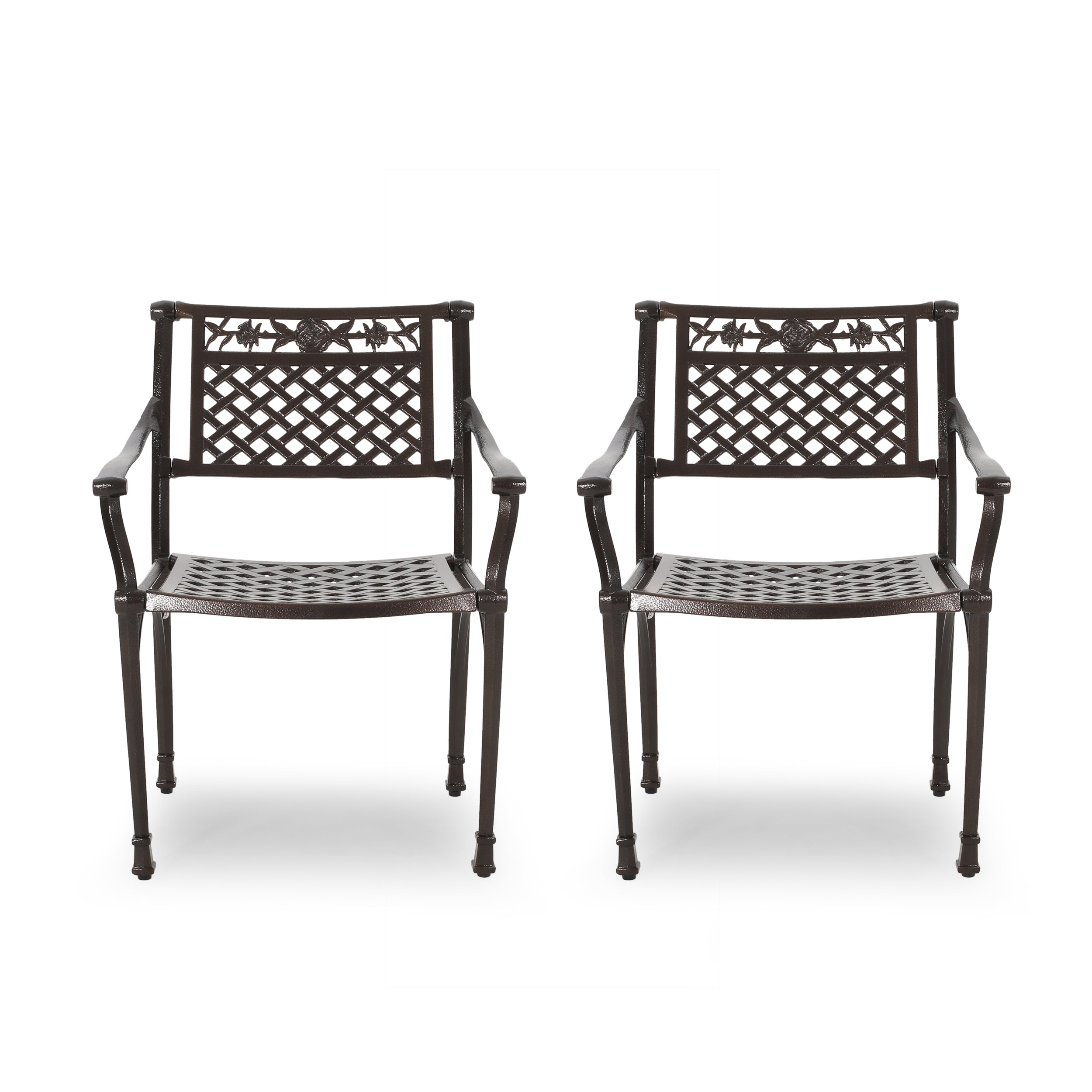 Ridgecrest Traditional Outdoor Aluminum Dining Chair (Set of 2)