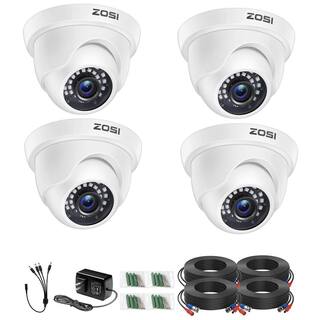 ZOSI Wired 1080p White Indoor Dome TVI Security Camera Compatible for TVI DVRs 4AK-4282B-WS-US