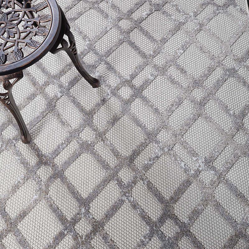 Superior Geometric Modern Diamond Lattice Indoor Outdoor Area Rug