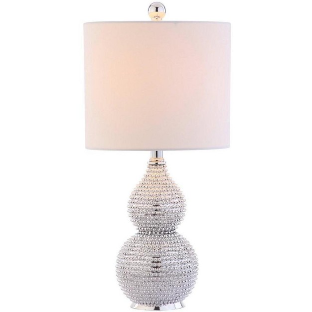 Clarabel Chrome 20 Inch H Table Lamp Silver Safavieh