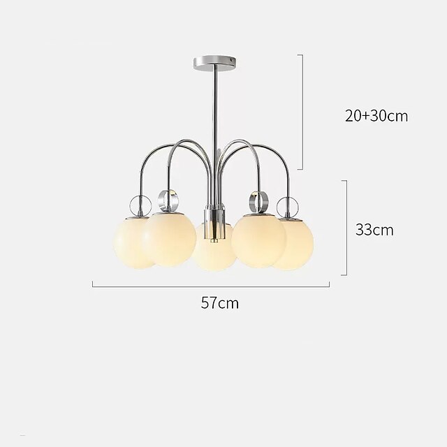 LED Pendant Light 4/5-Lights Globe Design Chrome Geometric Shapes Flush Mount Lights Metal Sputnik Linear Geometrical Painted Finishes Contemporary Chandeliers 110-240V