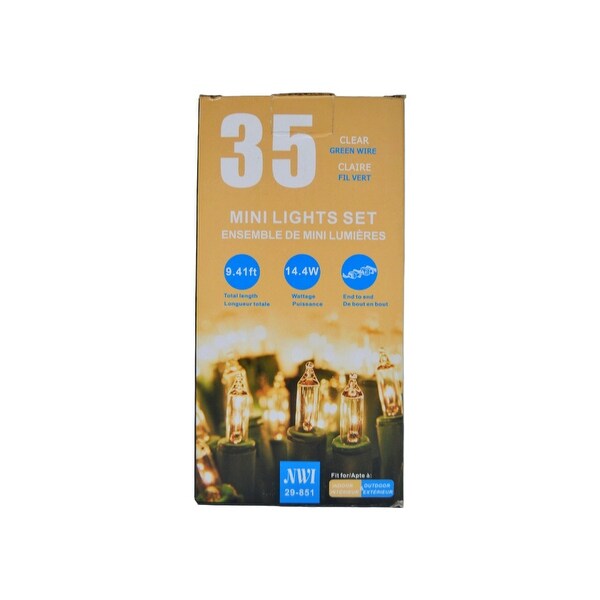 35 Lt Indoor/Outdoor Mini Light Set (Clear Bulbs)