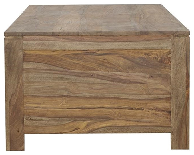 Coaster Esther 6 drawer Wood Storage Coffee Table Natural Sheesham   Rustic   Coffee Tables   by Homesquare  Houzz