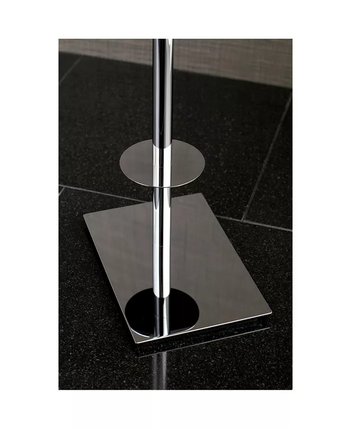 Kingston Brass Claremont Dual Freestanding Toilet Paper Stand in Polished Chrome