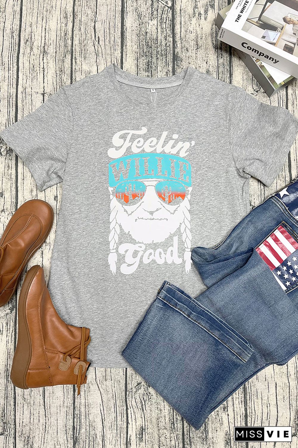 Feelin' Good Short Sleeve Graphic Tee Wholesale