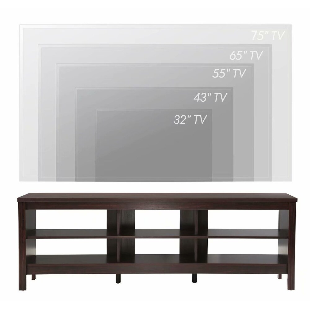 Farmhouse TV Stand with Open Shelving