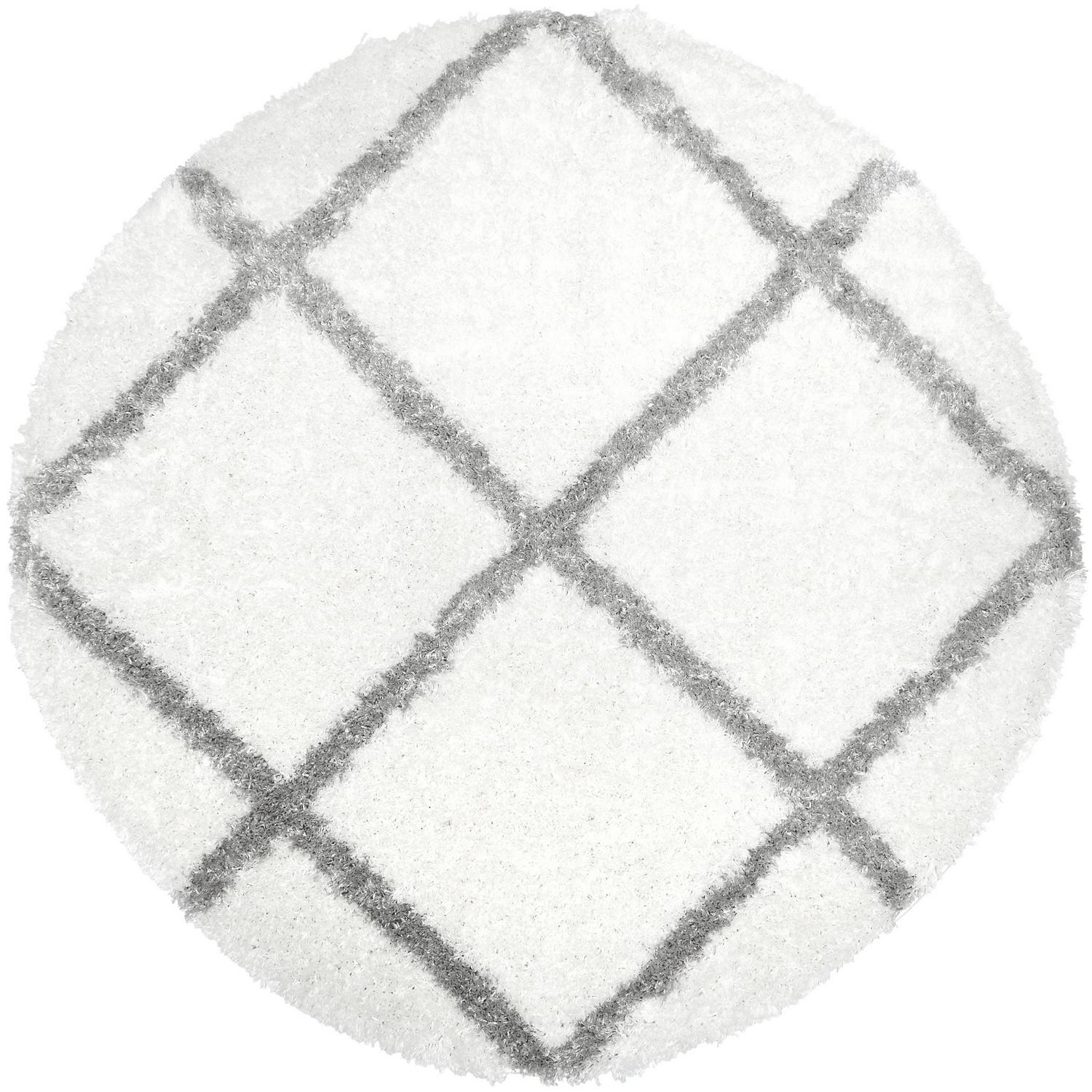 SoHome Carmela Tali Shag Geometric Area Rug Ivory