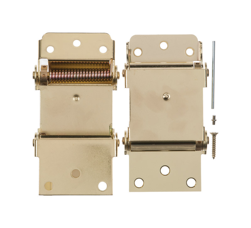 Ace 3 in. L Bright Brass Self Closing Hinge 2 pk