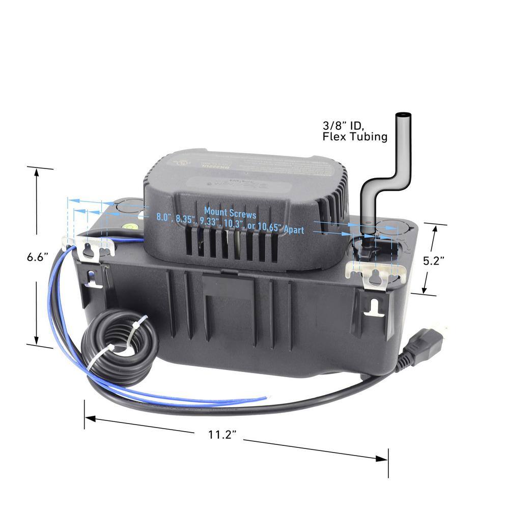 BECKETT BK171UL 115 Volt Automatic Medium Condensate Removal Pump with Safety Switch BK171UL