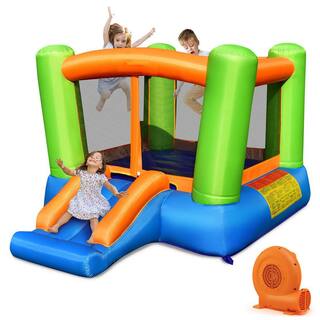 Gymax Inflatable Bounce House Kids Jumping Playhouse Indoor and Outdoor With 550-Watt Blower GYM10584