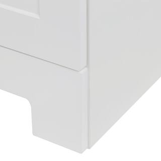 Glacier Bay Trudie 60.25 in. W x 18.75 in. D x 35 in. H Bath Vanity in White with White Cultured Marble Top TD60P2-WH