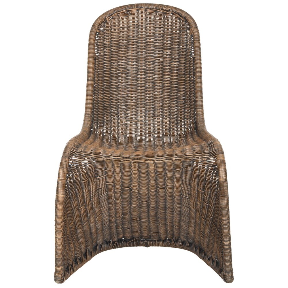 SAFAVIEH Dining Rural Woven Tana Brown/ Multi Wicker Dining Chairs (Set of 2)