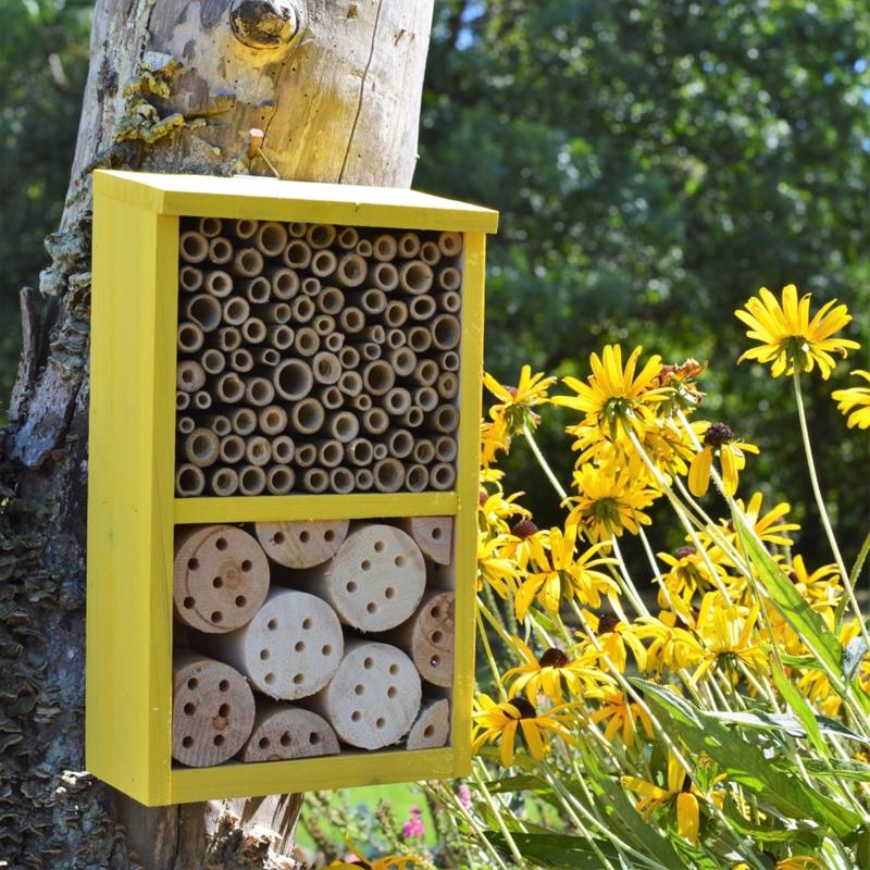 BEE HOUSE WOOD YELLOW