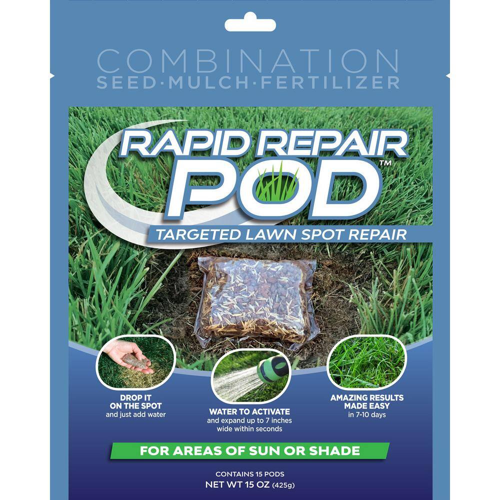 Rapid Repair Pod Rapid Repair Pods 15-Count Sun and Shade Lawn Spot Repair 300016