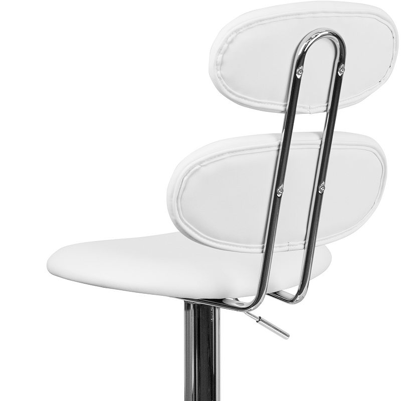 Flash Furniture Contemporary White Vinyl Bar Stool