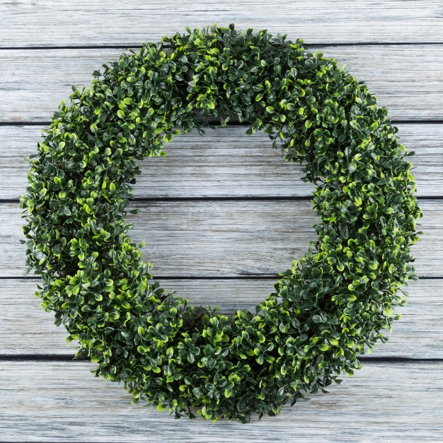 Faux Greenery Artificial Boxwood Wreath