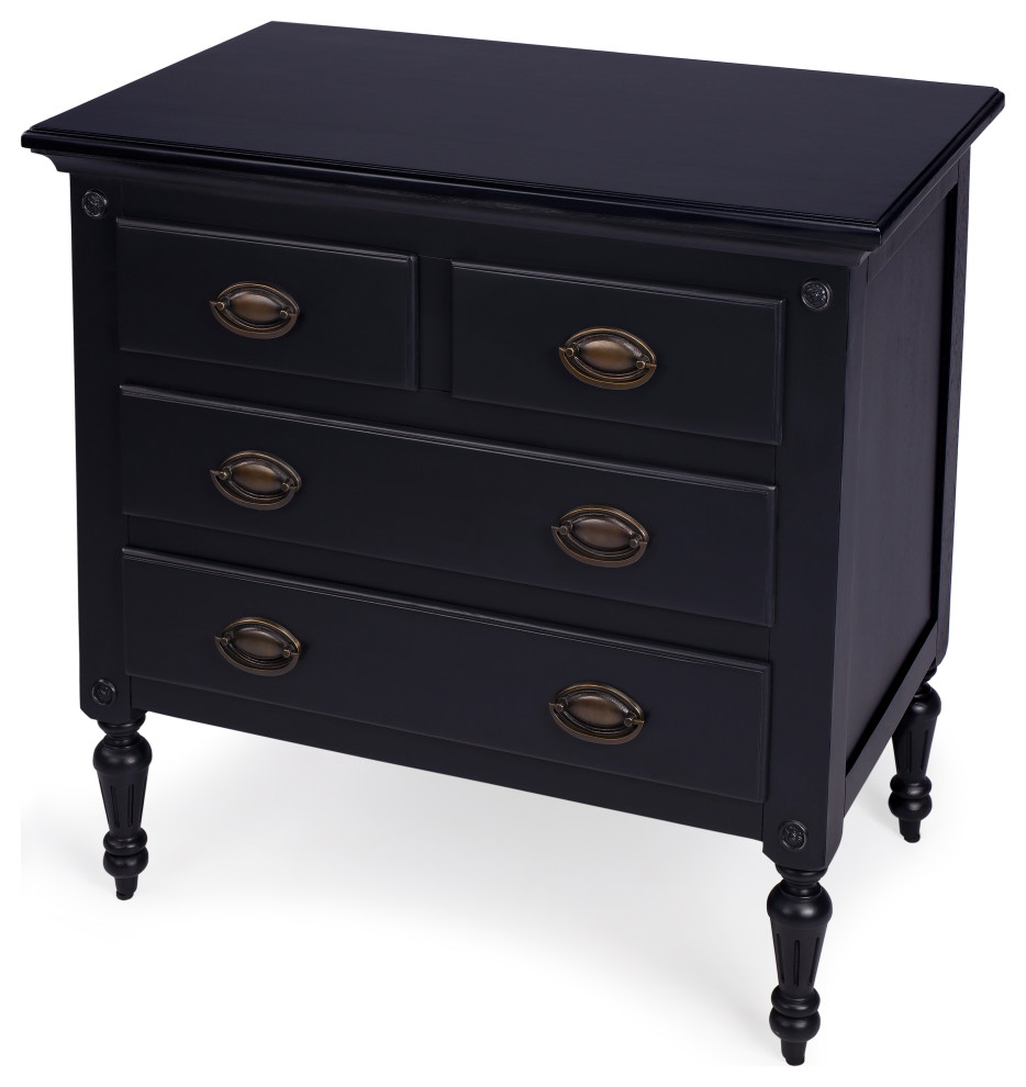 Masterpiece Drawer Chest  Black   Traditional   Accent Chests And Cabinets   by clickhere2shop  Houzz