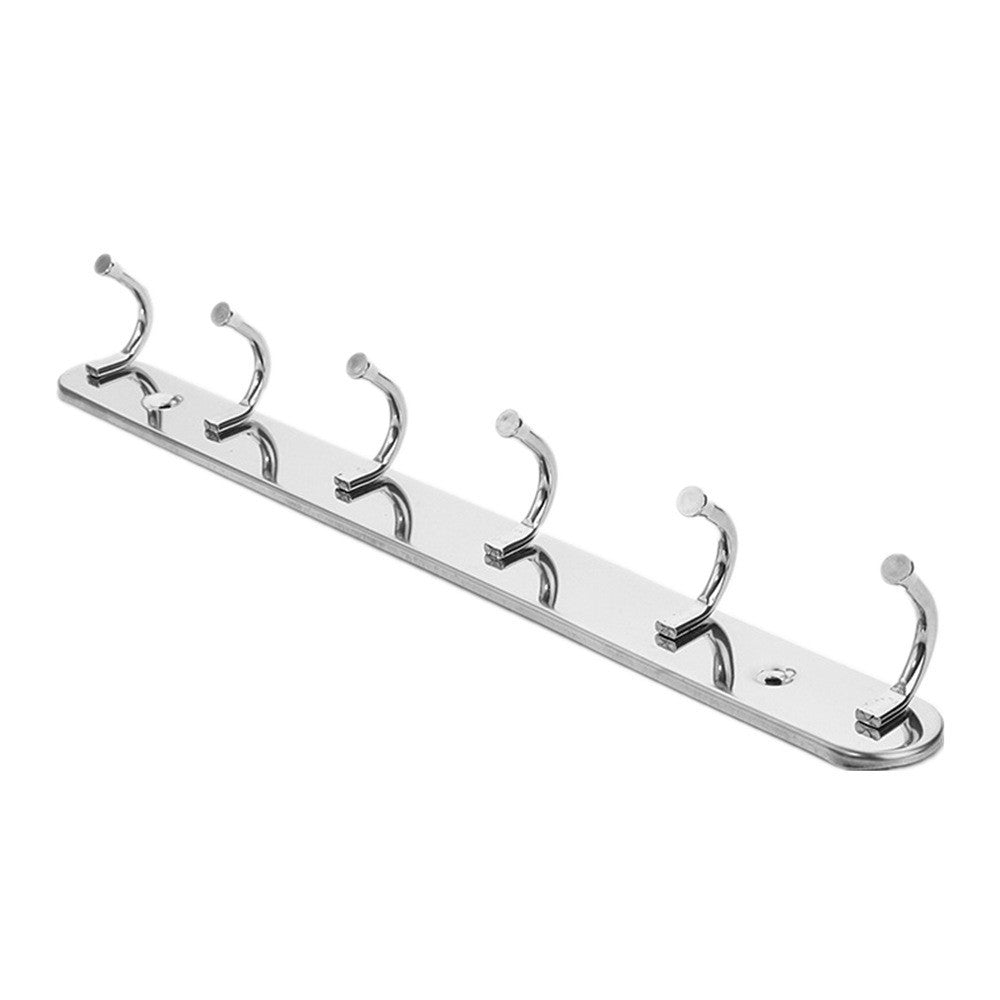 Outtop Wall Mount Hook Rack Stainless Steel Coat Rack Coat Hooks With 6 Hanger Hooks