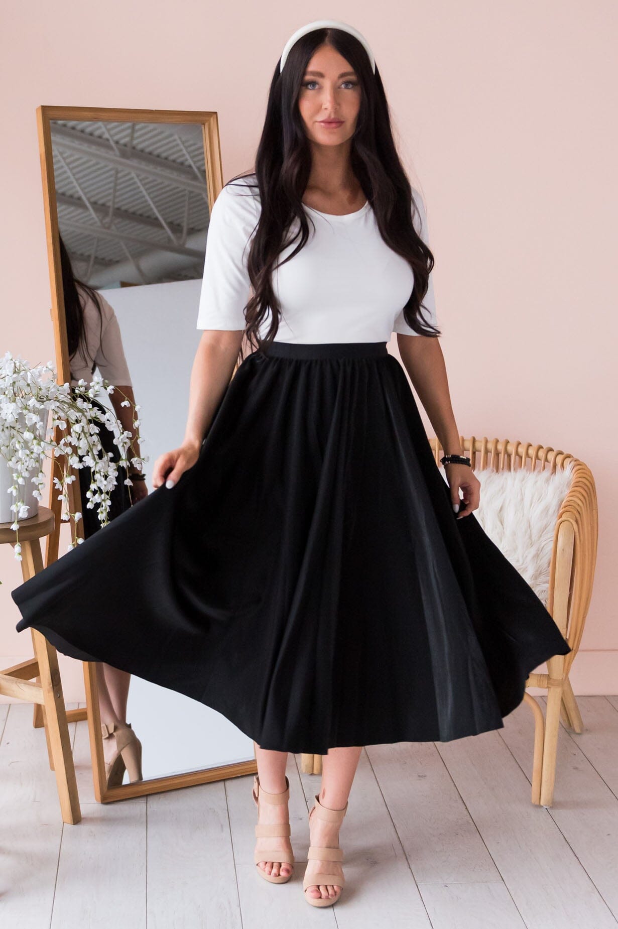 Full Of Charm Modest Circle Skirt