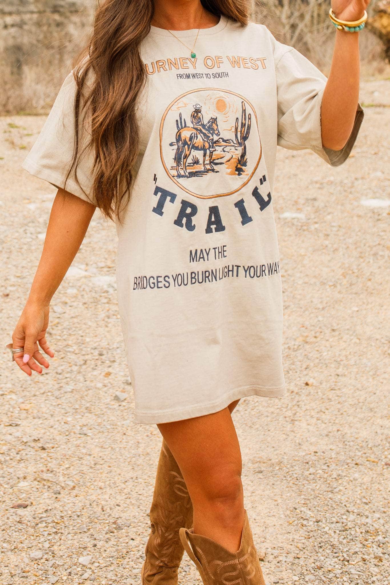 Western Journey Graphic Dress