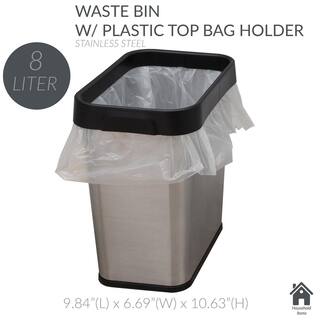 Bath Bliss 8 l Waste Bin in Stainless Steel 10102-SS