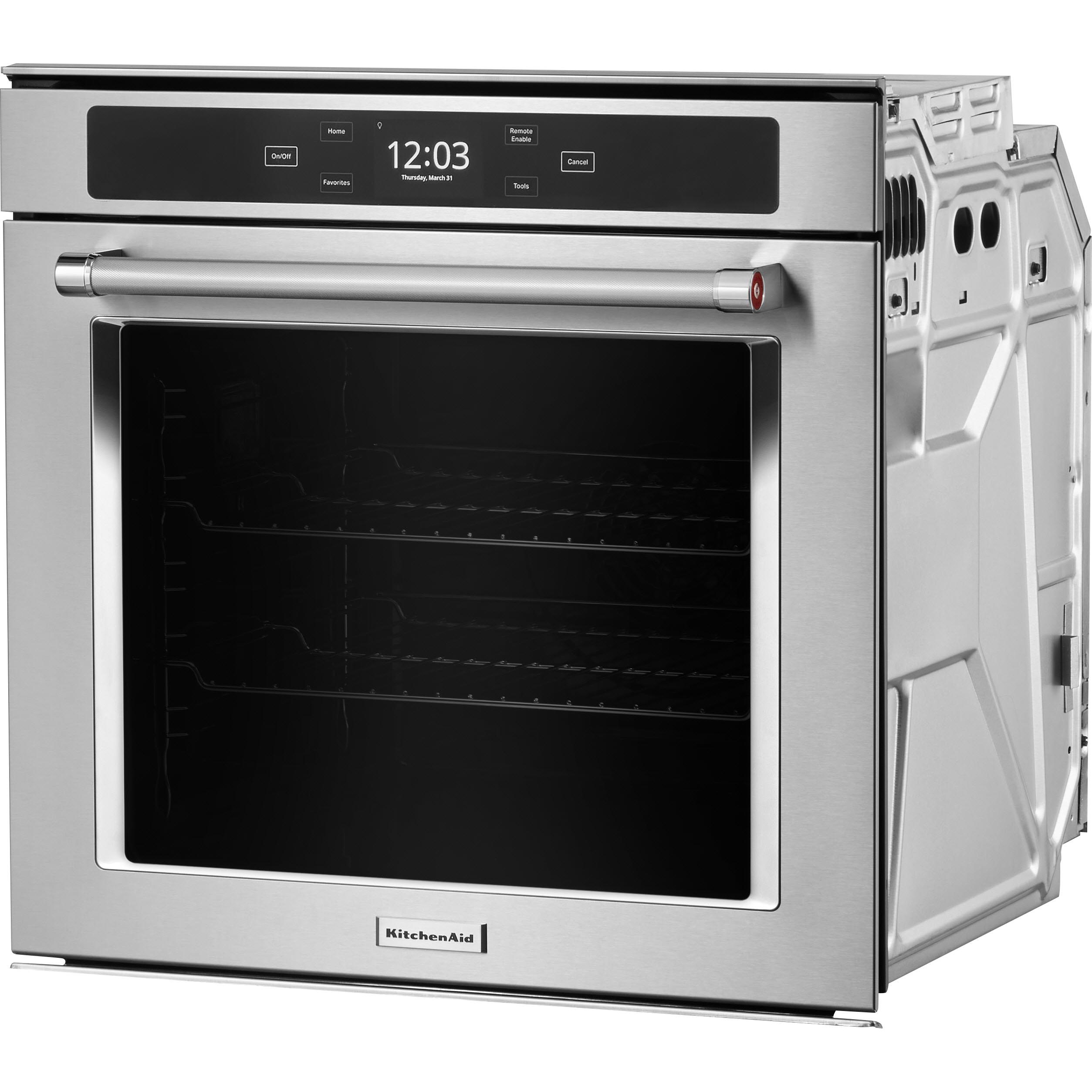 KitchenAid 24-inch, 2.9 cu. ft. Built-in Single Wall Oven with Wi-Fi Connectivity YKOSC504PPS